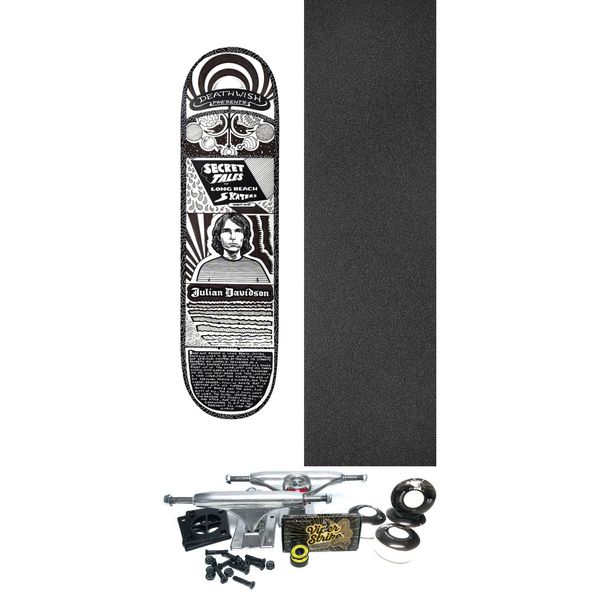 Deathwish Skateboards Julian Davidson Secret Tales Skateboard Deck - 8.5" x 32.5" - Complete Skateboard Bundle